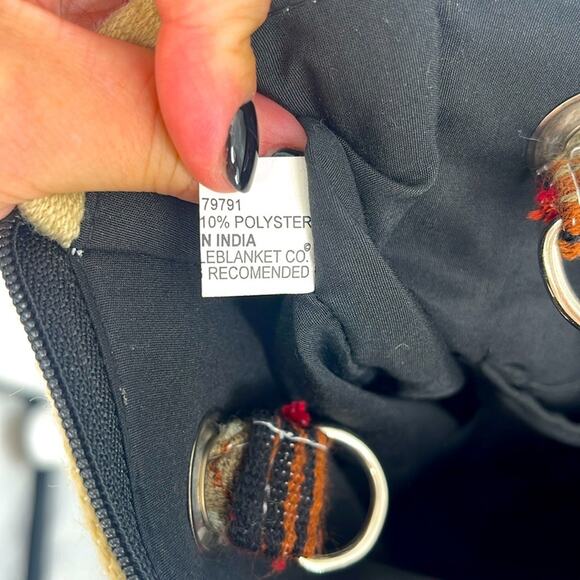 El Paso Saddle Blanket Striped Multicolor Tote Bag Purse Navajo Western Boho - Picture 10 of 10